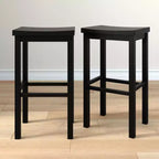 Tabouret de bar sans dossier, Noir / Blond / Noyer / Noyer foncé, 30 po, Lot de 2
