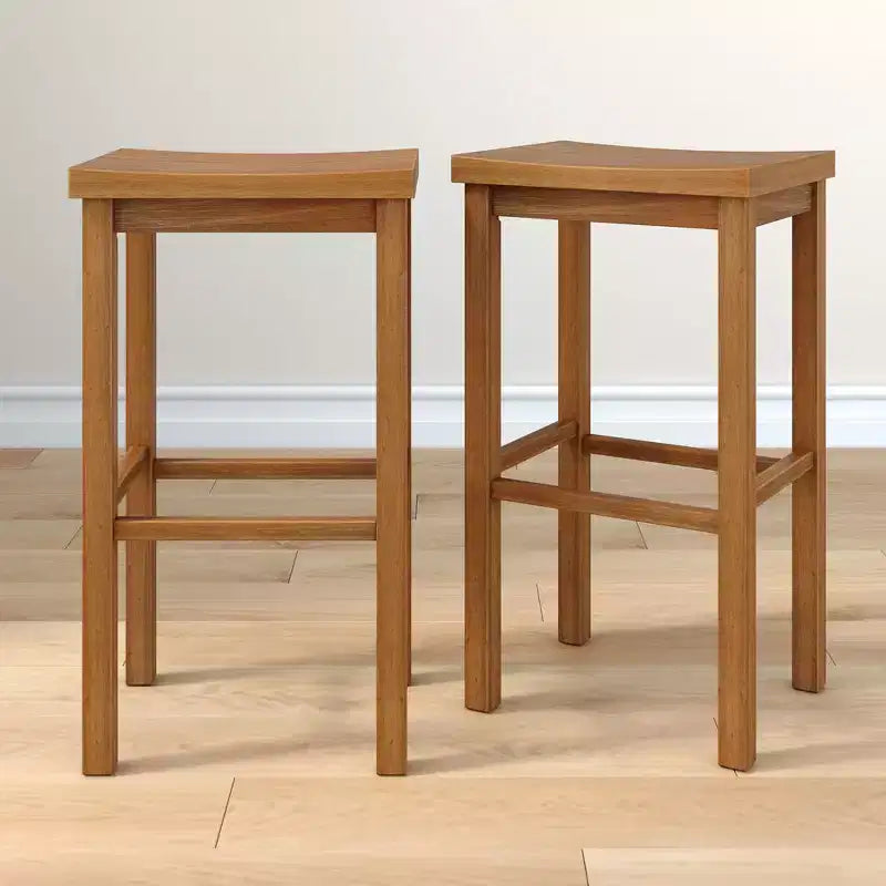 Tabouret de bar sans dossier, Noir / Blond / Noyer / Noyer foncé, 30 po, Lot de 2