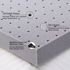 Matelas Pliable en Mousse Gel Blanche – Moelleux, pour 1 à 2 Personnes | Grand Lit / Très Grand Lit