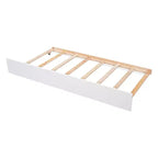 Lit plateforme double expresso/gris/blanc avec lit gigogne – 2 couchages