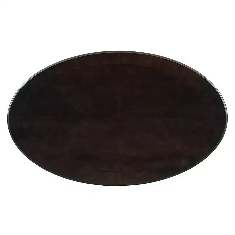 Table Basse Ovale Beige/Cerisier et Noyer avec Tiroir et Étagère, 1 pièce