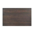 Table de bar brun foncé/naturel avec plateau et pied en X noir, 4 places