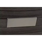 Tabouret de comptoir rembourré anthracite / gris, sans accoudoirs, dossier mi-hauteur, 1 place