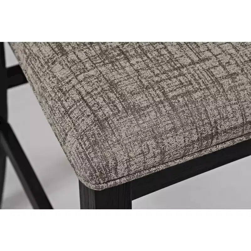 Tabouret de comptoir rembourré anthracite / gris, sans accoudoirs, dossier mi-hauteur, 1 place