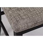 Tabouret de comptoir rembourré anthracite / gris, sans accoudoirs, dossier mi-hauteur, 1 place
