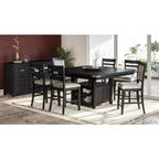 Tabouret de comptoir rembourré anthracite / gris, sans accoudoirs, dossier mi-hauteur, 1 place