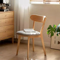 Modern Dining Chairs with Padded Seat, Solid Wood Kitchen Chairs, Armless Accent Chairs for Dining Room or Living Room-Panipeachy