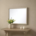 Royal Hampton Dresser Mirror, Beveled Glass, Oak Brown Solid Wood, 34x45