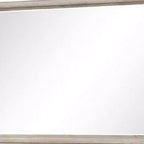 Miroir mural marron chêne, verre biseauté, rectangulaire, 1 personne, 34"H x 45"L