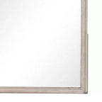 Miroir mural marron chêne, verre biseauté, rectangulaire, 1 personne, 34"H x 45"L