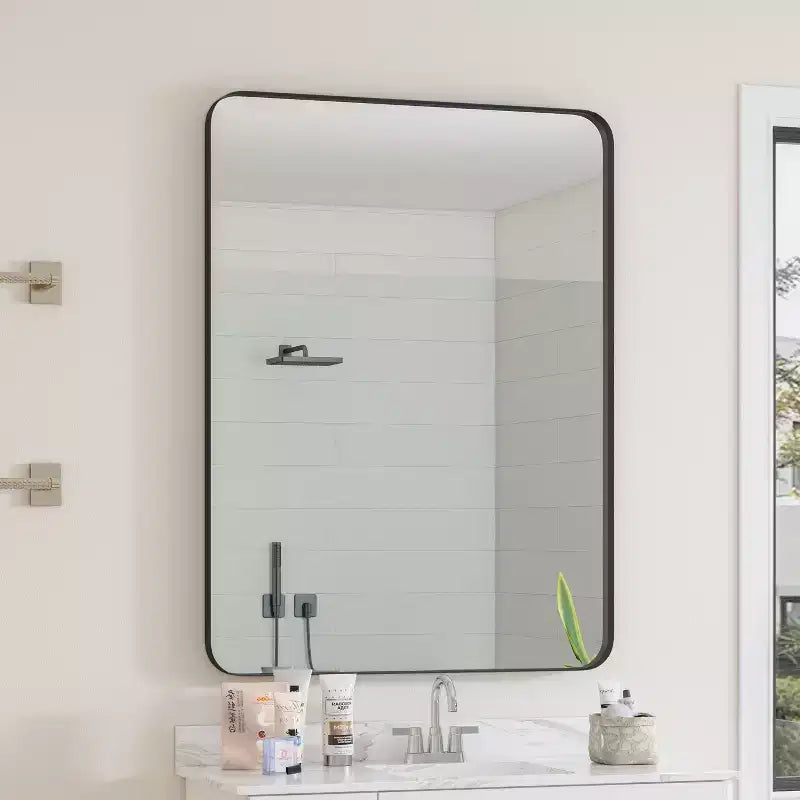 TUYOHW 30x40 Inch Wall Mount Bathroom Mirror,Modern Rectangular Wall Mount Vanity Mirror for Bathroom,Bedroom