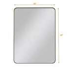 Miroir de salle de bain mural rectangulaire argenté, utilisateur unique