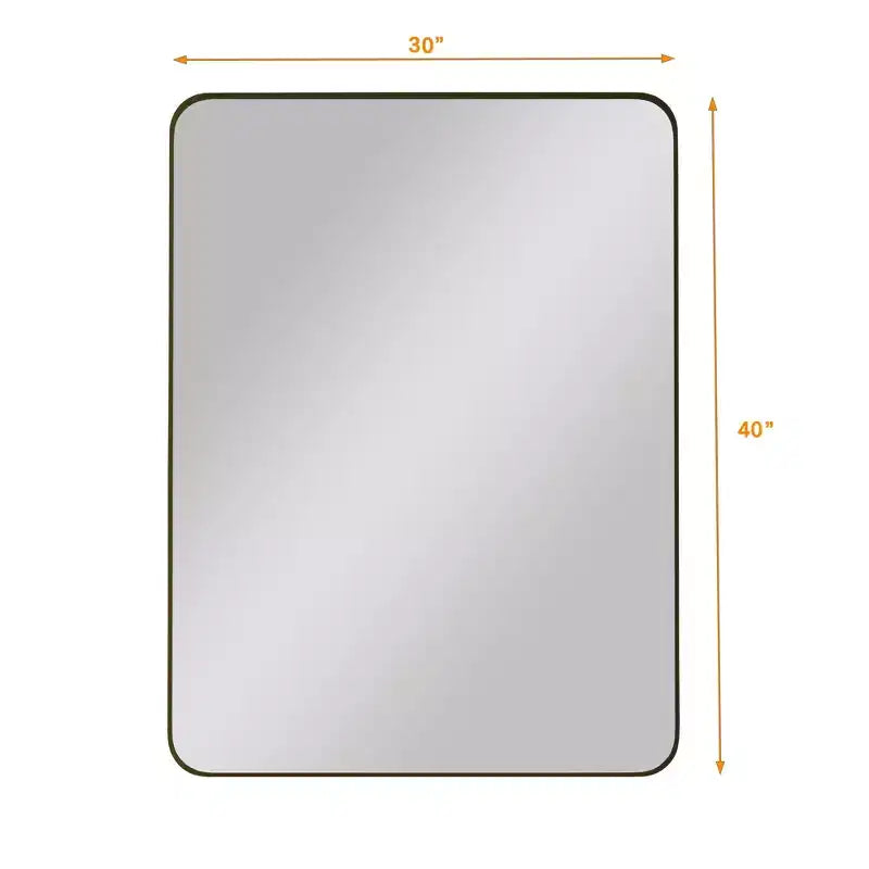 Miroir de salle de bain mural rectangulaire argenté, utilisateur unique