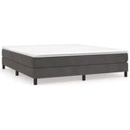 Cadre de lit king size en velours gris foncé – Plateforme, 2 personnes