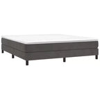 Cadre de lit king size en velours gris foncé – Plateforme, 2 personnes