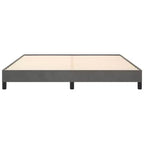 Cadre de lit king size en velours gris foncé – Plateforme, 2 personnes