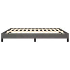 Cadre de lit king size en velours gris foncé – Plateforme, 2 personnes
