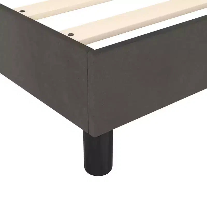 Cadre de lit king size en velours gris foncé – Plateforme, 2 personnes