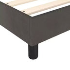 Cadre de lit king size en velours gris foncé – Plateforme, 2 personnes