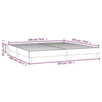 Cadre de lit king size en velours gris foncé – Plateforme, 2 personnes
