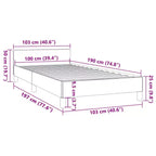 Cadre de lit plateforme en similicuir noir, Lit simple, 1 personne