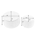 Pouff de rangement rond, repose-pieds et table d'appoint 2-en-1, marron / bleu foncé / jaune foncé / vert / gris clair, individuel