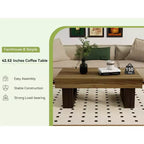 Table basse rectangulaire marron, style tréteau, pour 1 personne