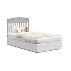 Mini-lit de bébé convertible 4-en-1 Blush / Bois flotté / Gris galet / Blanc avec matelas, pour 1 personne