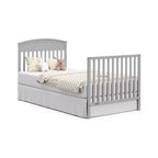 Mini-lit de bébé convertible 4-en-1 Blush / Bois flotté / Gris galet / Blanc avec matelas, pour 1 personne
