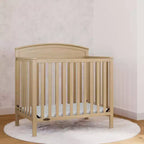 Mini-lit de bébé convertible 4-en-1 Blush / Bois flotté / Gris galet / Blanc avec matelas, pour 1 personne