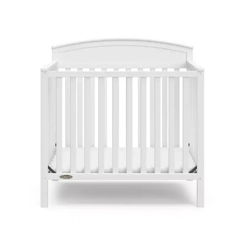 Mini-lit de bébé convertible 4-en-1 Blush / Bois flotté / Gris galet / Blanc avec matelas, pour 1 personne