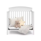 Mini-lit de bébé convertible 4-en-1 Blush / Bois flotté / Gris galet / Blanc avec matelas, pour 1 personne