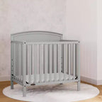 Mini-lit de bébé convertible 4-en-1 Blush / Bois flotté / Gris galet / Blanc avec matelas, pour 1 personne
