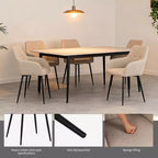 Chaises de salle à manger capitonnées grises avec accoudoirs, lot de 2