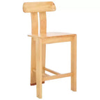 Tabouret de comptoir en bois – Noir / Blond clair / Noyer, Sans accoudoirs, Dossier mi-hauteur, 1 place