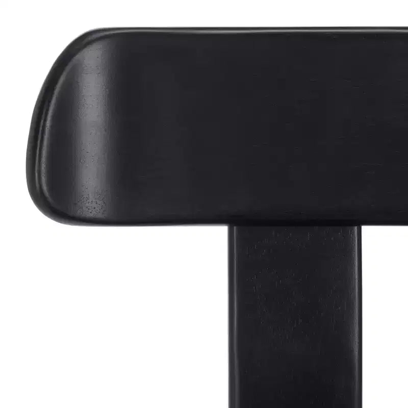 Tabouret de comptoir en bois – Noir / Blond clair / Noyer, Sans accoudoirs, Dossier mi-hauteur, 1 place